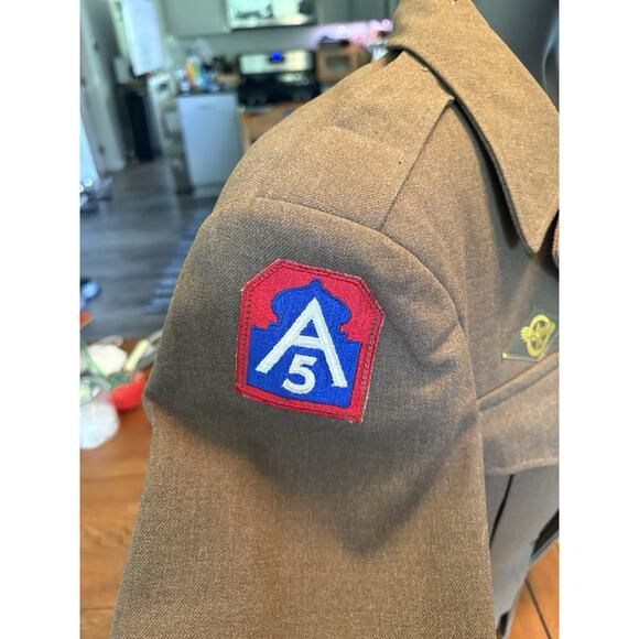 WW2 Military 5th US Army European Theater Operations Patch Ike Jacket Size 36R - Picture 10 of 16